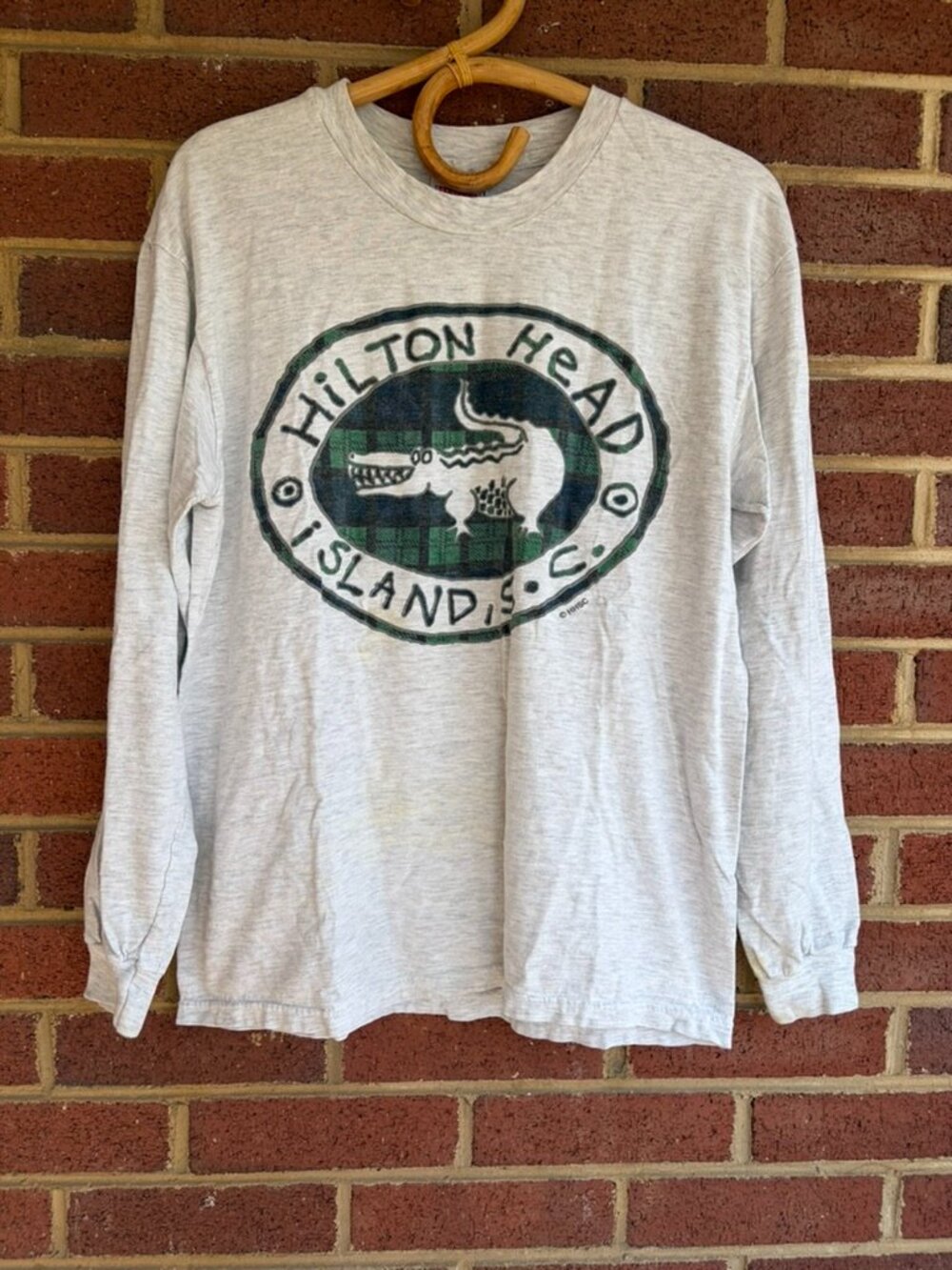 Vintage Hilton Head Island Alligator Long Sleeve T-shirt Medium